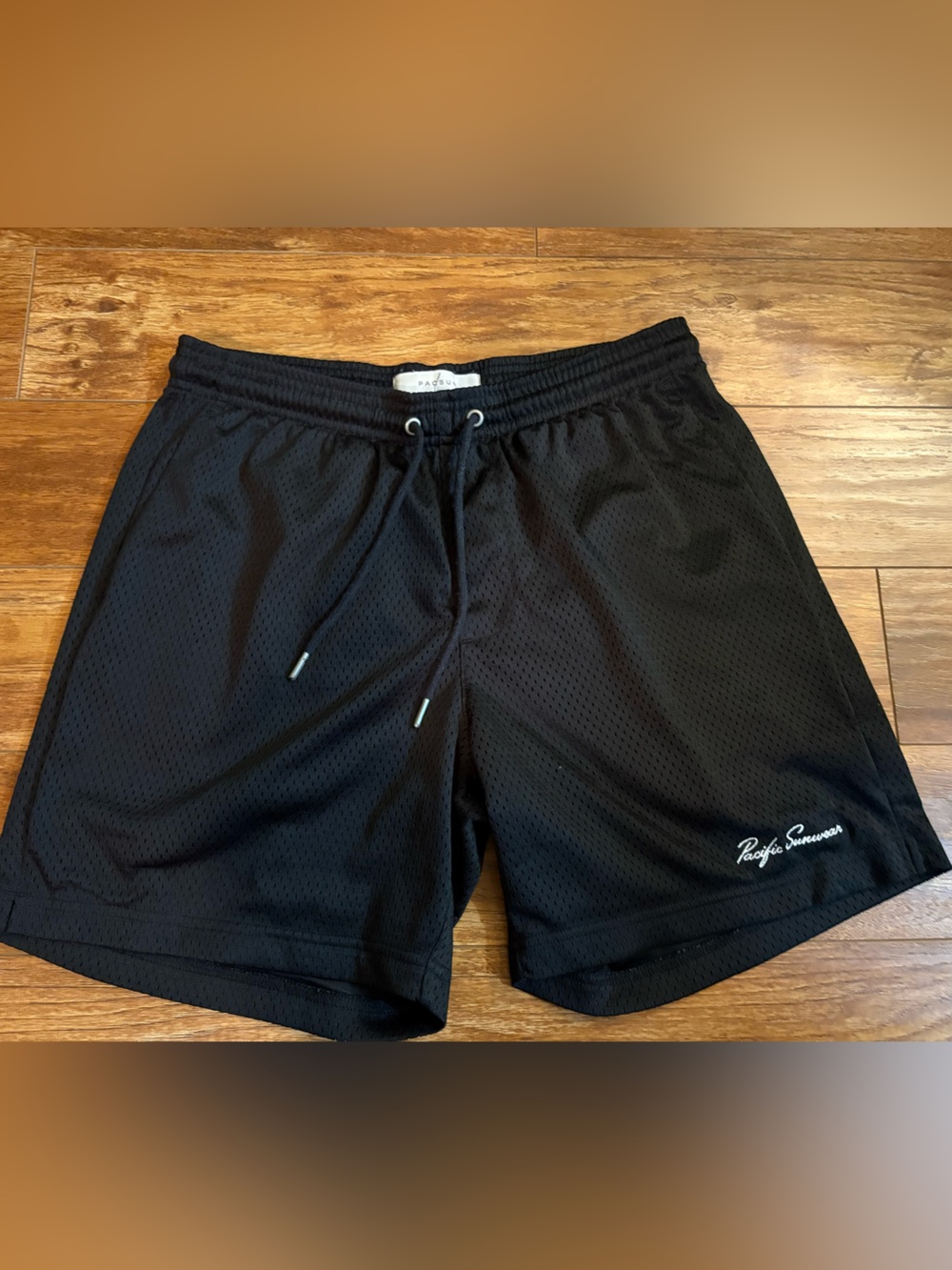 PacSun Black Mesh Drawstring Athletic Shorts